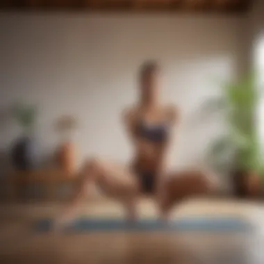 A serene setting showcasing a yoga practice contributing to overall skin health