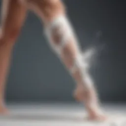 Close-up of a shaving cream application on skin