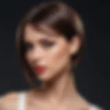 Sleek, straight hair styled elegantly