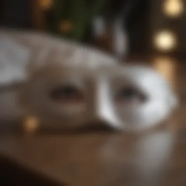 A soothing eye mask placed on a table