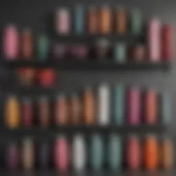 A collection of affordable shampoo and conditioner bottles displayed elegantly.