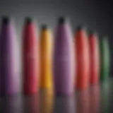 Colorful bottles of affordable shampoos designed for curly hair