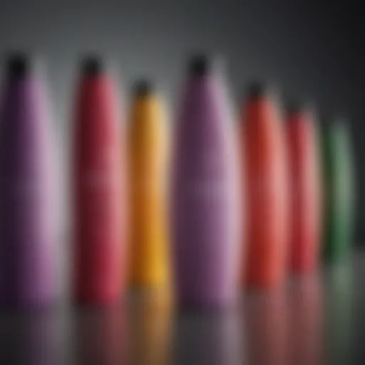 Colorful bottles of affordable shampoos designed for curly hair