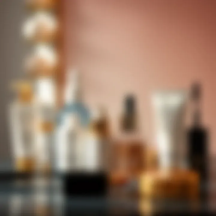 Skincare products enhancing makeup application