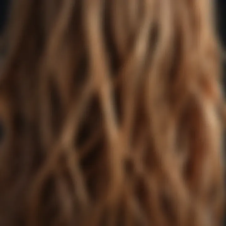 Close-up of hair strands benefiting from oil application