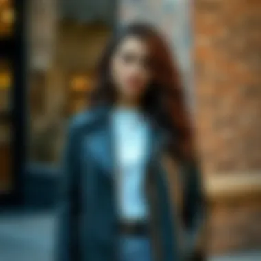 Versatile Styling Options for Everyday Wear Woman pairing Banana Republic leather coat with casual attire