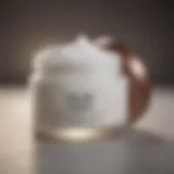 Moisturizer jar with natural ingredients