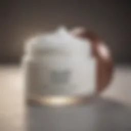 Moisturizer jar with natural ingredients