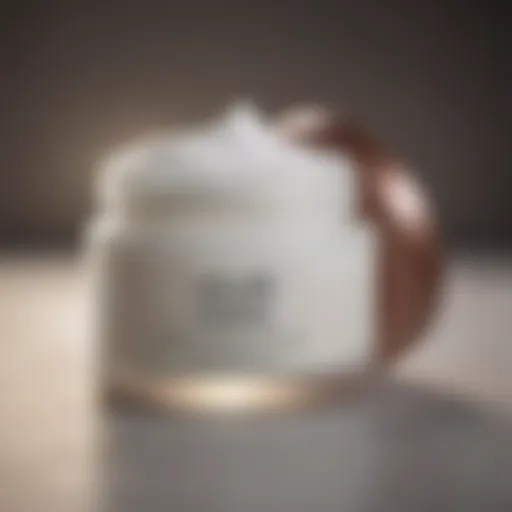 Moisturizer jar with natural ingredients