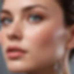 Close-up view of various skincare products for blackhead removal