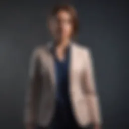 Elegant blazer with tailored trousers showcasing a polished business casual look