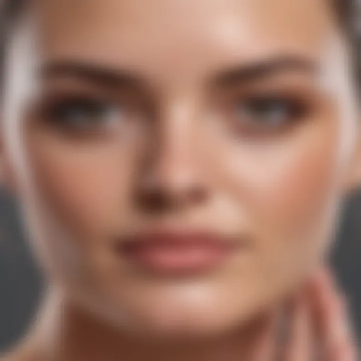 Before and after skincare results from using economical serums.