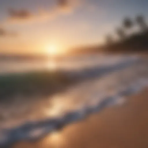 Serene beachfront at sunrise