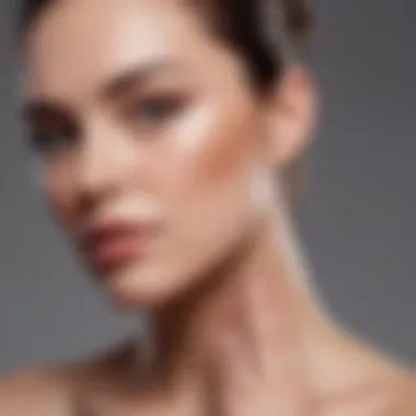 Application Technique for Firming Cream A hand applying firming cream to the neck area, showcasing application technique