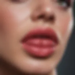 Swatches of various lipsticks suitable for sensitive lips