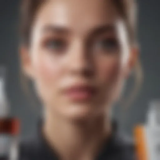 A collection of hydrating skincare products arranged aesthetically.