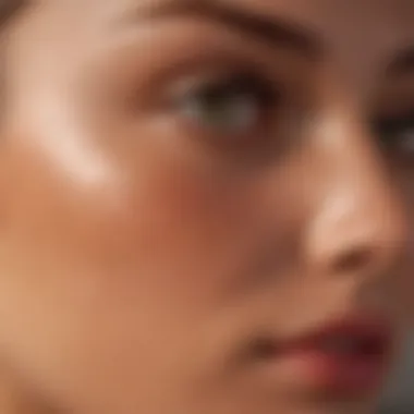 Close-Up of Sunless Tanner Application Close-up of sunless tanner application on skin