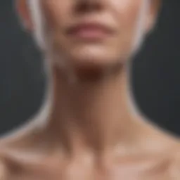 Illustration of neck skin aging