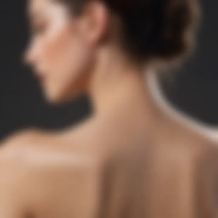 Aesthetic view of a back showcasing clear skin after treatment