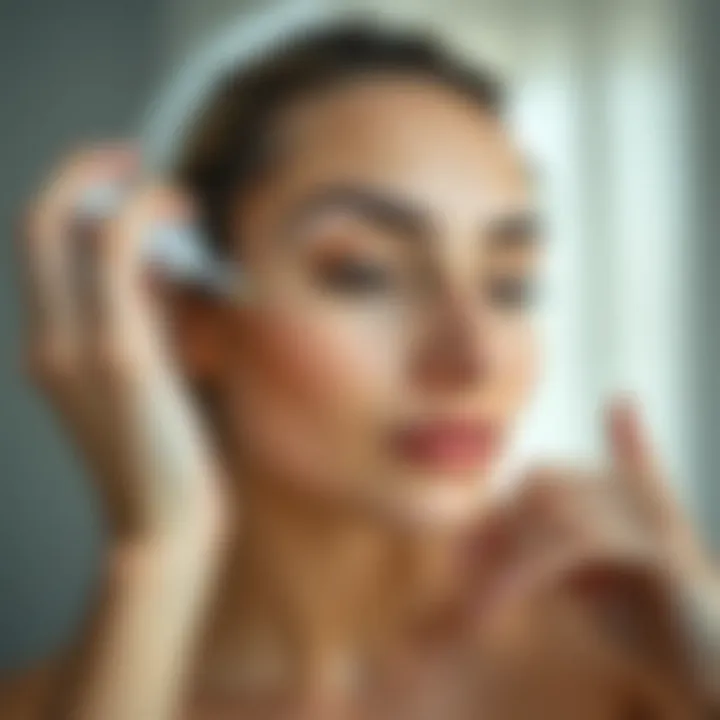 Application techniques for serums on dry skin