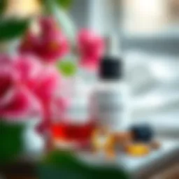 Illustration of key ingredients for eczema serums