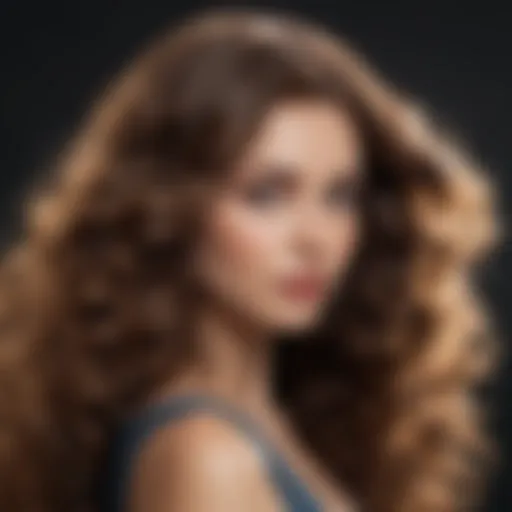 Luxurious wavy hair styled elegantly