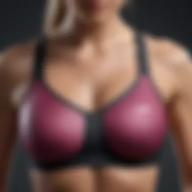 Illustration detailing support features in sports bras