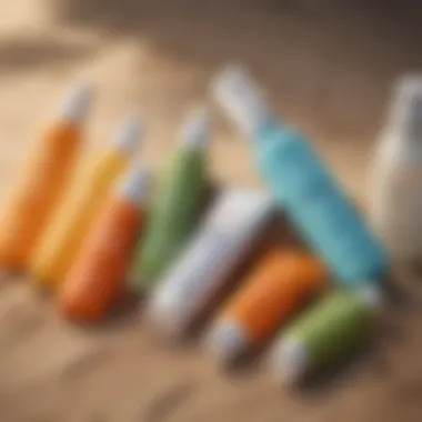 Key Ingredients in Sunscreens for Acne-Prone Skin Selection of sunscreen bottles with labels highlighting key ingredients
