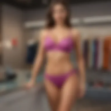 Chic Tankini Styles in a Fashion Boutique Stylish tankini on display in a boutique