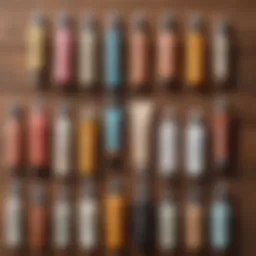Variety of tinted mineral sunscreens displayed on a wooden surface