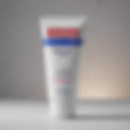 Close-up of a tube of whitening toothpaste against a bright background