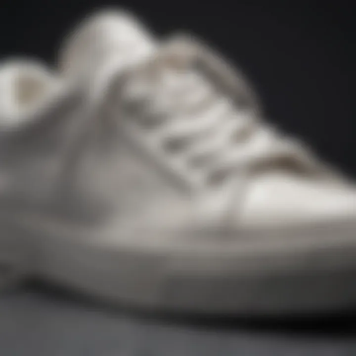 Close-up shot of sneaker materials and texture
