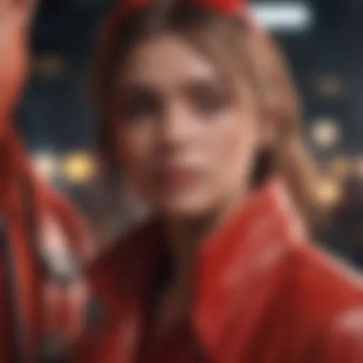 A vibrant scene showcasing the main character's emotional journey in Big Red