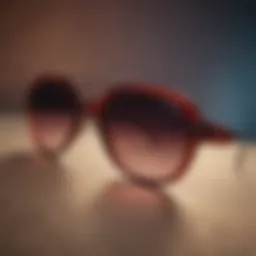 Elegant sunglasses displayed with a vibrant background