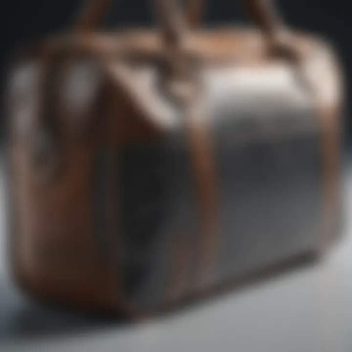 Close-up of premium materials used in carry-on bags.