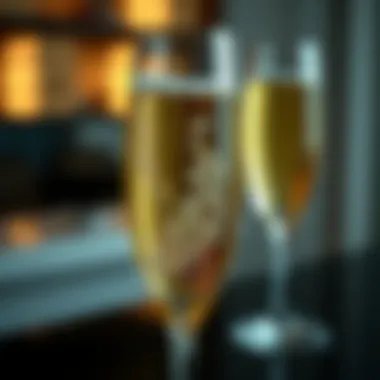 Showcasing Champagne Bubbles Distinctive glass of champagne showcasing bubbles