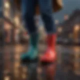 Stylish Chelsea rain boots in various colors