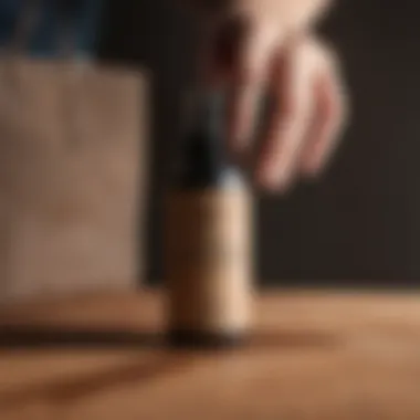 Application of suede protector spray
