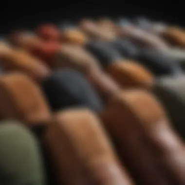 Different types of suede protectors lined up