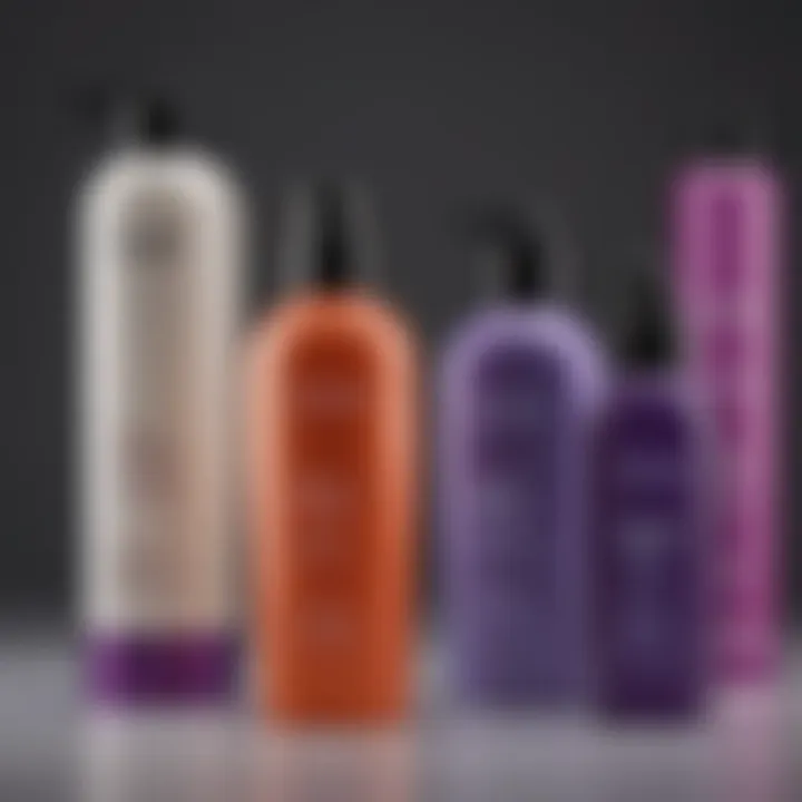 An elegant display of hair care products tailored for maintaining color in cool-toned hair