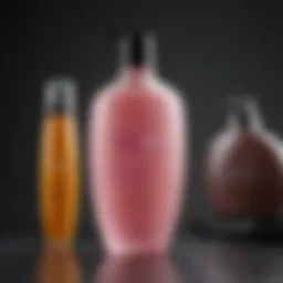 Illustration depicting various shampoo formulations.