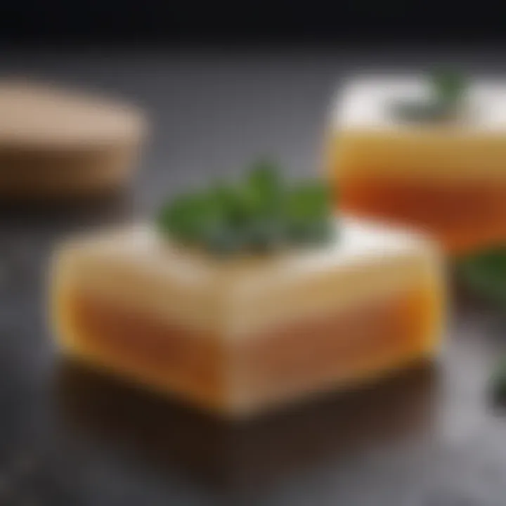 Close-up of natural ingredients commonly found in facial soaps.