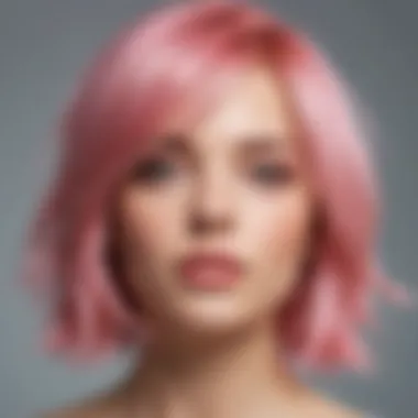 Vibrant Spring Hair Colors A vibrant display of spring hair colors including pastel pinks and bright blondes.