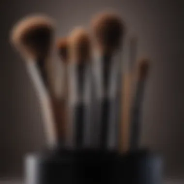 Perfectly Cleaned Makeup Brushes Various clean makeup brushes displayed neatly