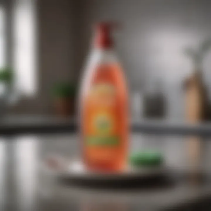 Dawn dish soap bottle on a clean countertop