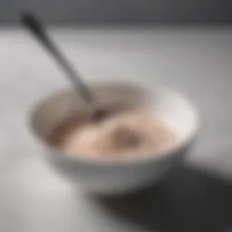 Collagen powder in a bowl with a spoon