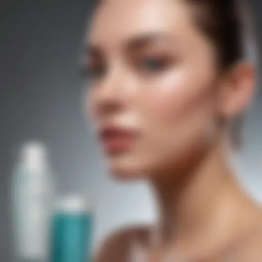 Illustration of various acne treatment products