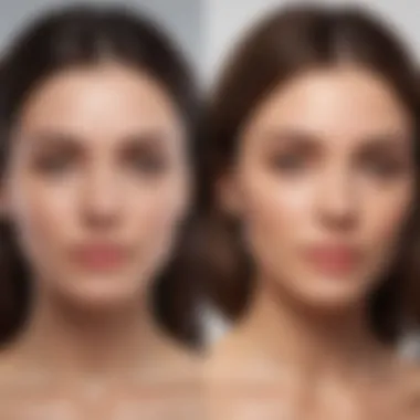 Diffuser Impact on Hair Texture Side-by-side comparison of hair textures styled with and without a diffuser