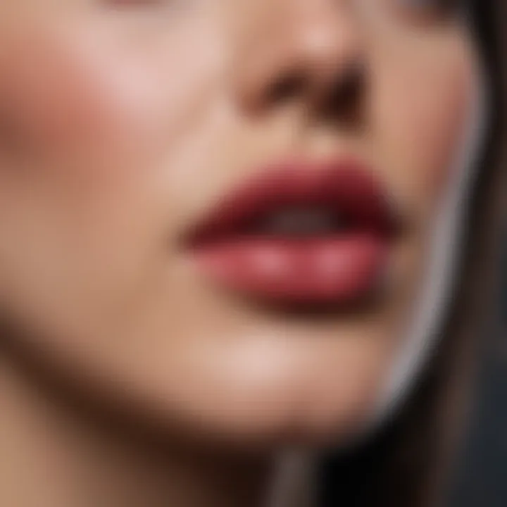 Close-up of City Lips product being applied