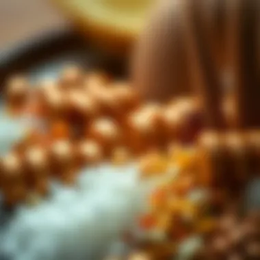 Close-up of nourishing ingredients in hair products
